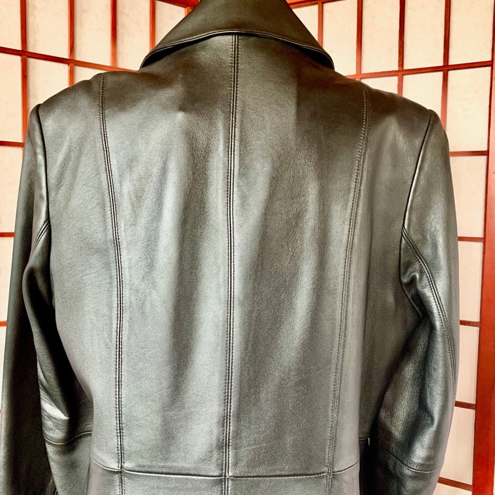 Valerie Stevens New Zealand Lambskin Black Leather - Picture 2 of 6
